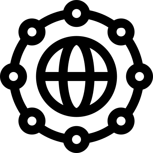 Distribution distribution globe global icon