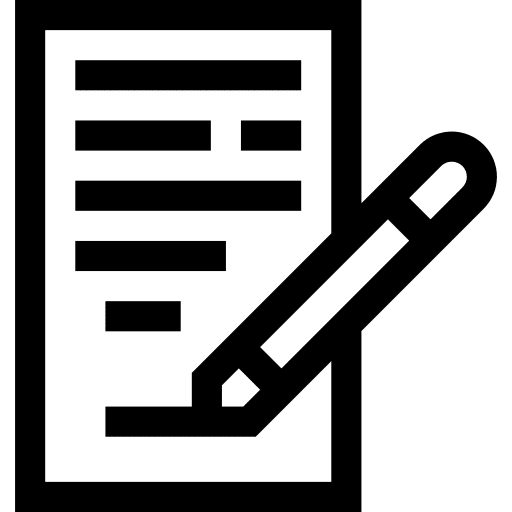 Document contract inscription enroll icon