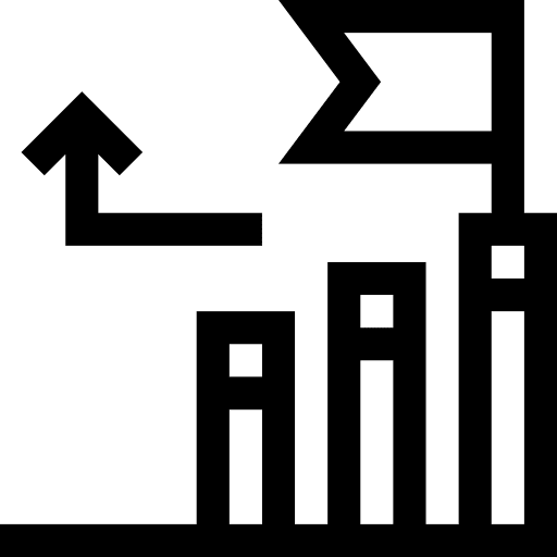 Progress business bars graphic goal icon