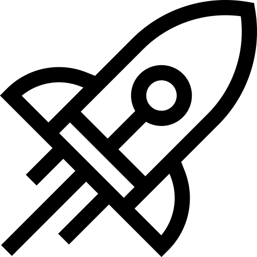 Rocket launch transportation transport space ship icon