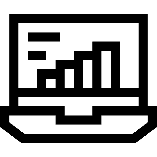 Analysis finance benefits chart icon
