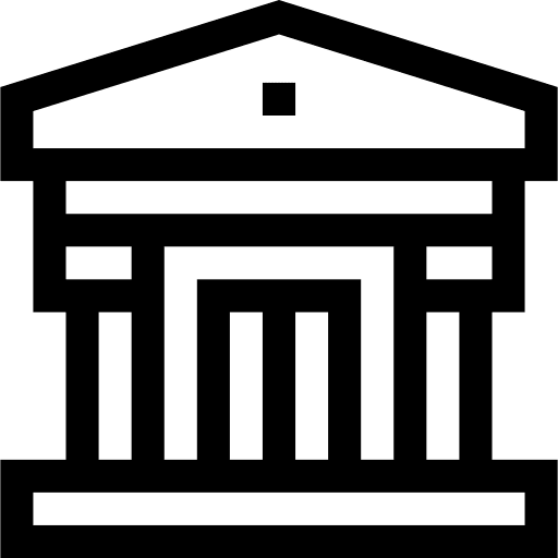 Bank finance savings building icon