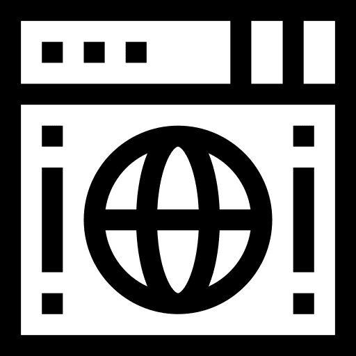 Browser web browser seo and web world grid icon