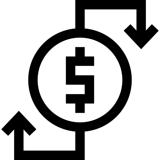 Money flow cycle dollar marketing icon