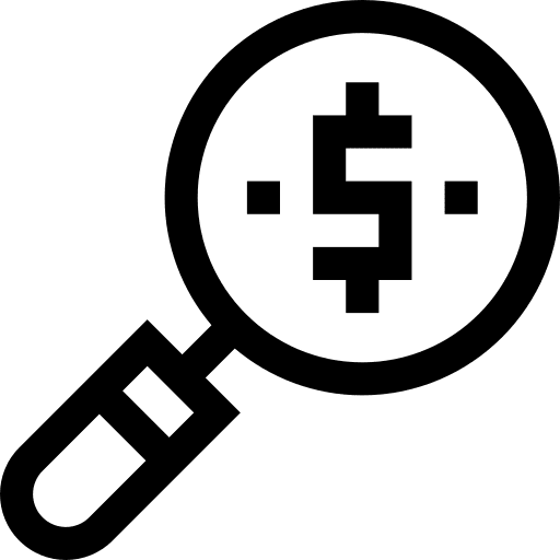 Search search investor business and finance icon