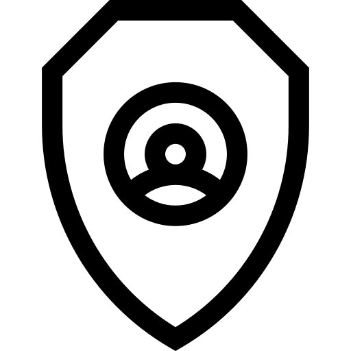 Shield user protection personal icon