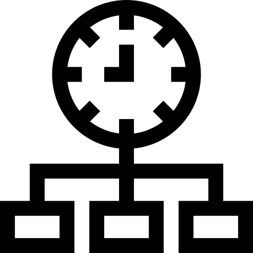 Time management time and date diagram organization icon