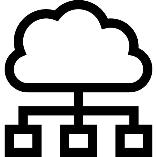 Cloud computing device computing files and folders icon