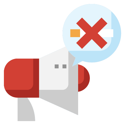 Megaphone healthcare no smoking not allowed icon