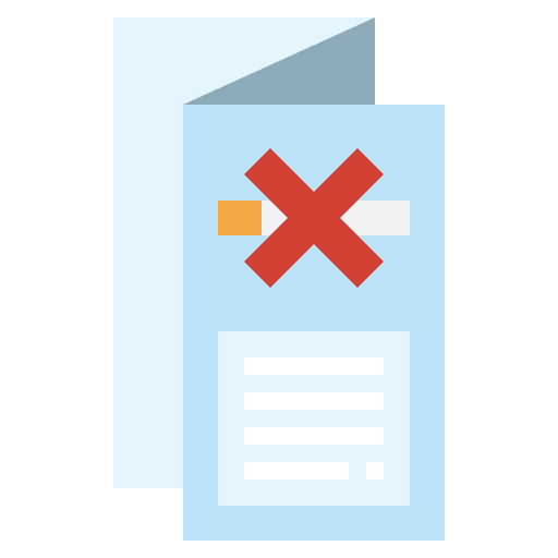 Brochure brochure signaling forbidden icon Brochure brochure signaling forbidden icon