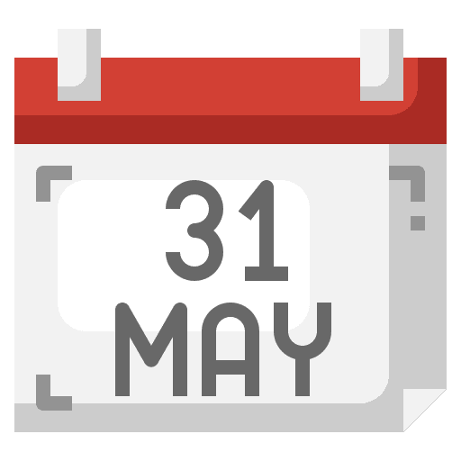 Calendar may no tobacco day schedule icon Calendar may no tobacco day schedule icon