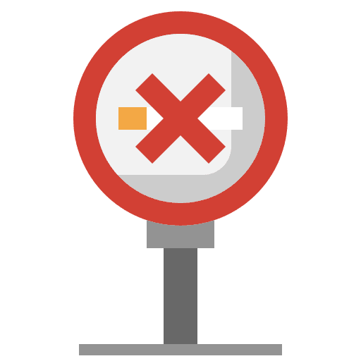 No smoking sign signaling prohibition icon No smoking sign signaling prohibition icon