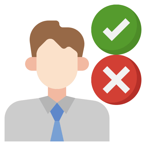Decision making decision making wrong man icon