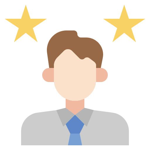 Employee rating stars outstanding icon Employee rating stars outstanding icon