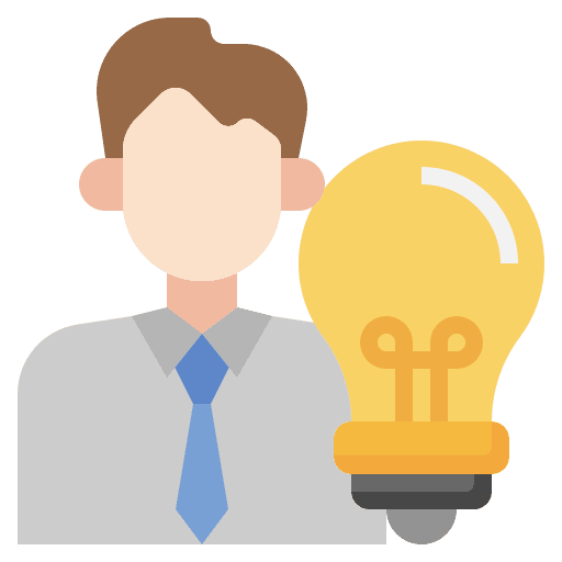 Idea intelligent think user icon Idea intelligent think user icon