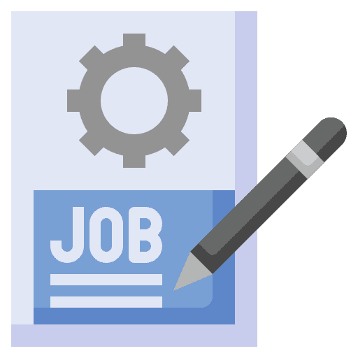 Job professions and jobs details portfolio icon Job professions and jobs details portfolio icon