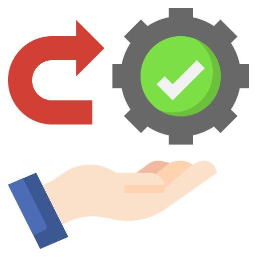 Manage hand gear work icon Manage hand gear work icon