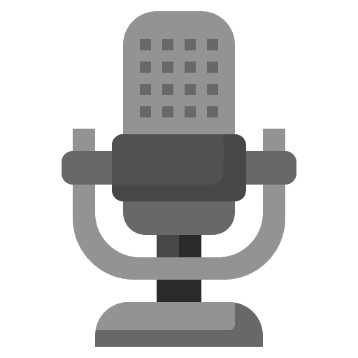 Microphone podcast communications program icon Microphone podcast communications program icon