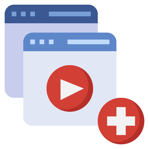 Slideshow music and multimedia presentation video player icon Slideshow music and multimedia presentation video player icon