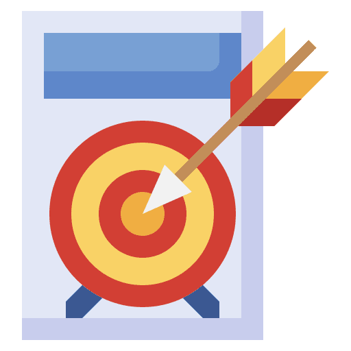 Target achievement bulleye marketing icon