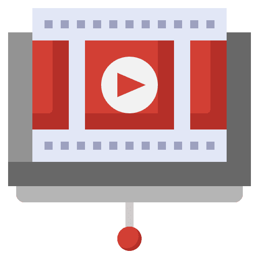 Video presentation technology sound film icon