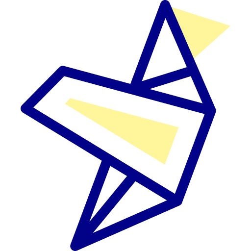 Origami art and design craft paper icon Origami art and design craft paper icon