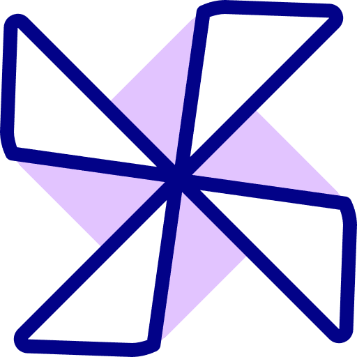 Origami art pinwheel origami icon