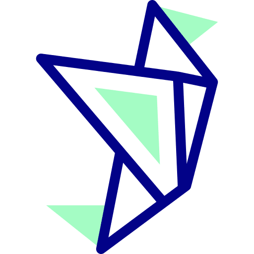 Origami bird origami art and design icon