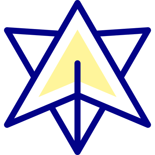 Origami craft art shape icon