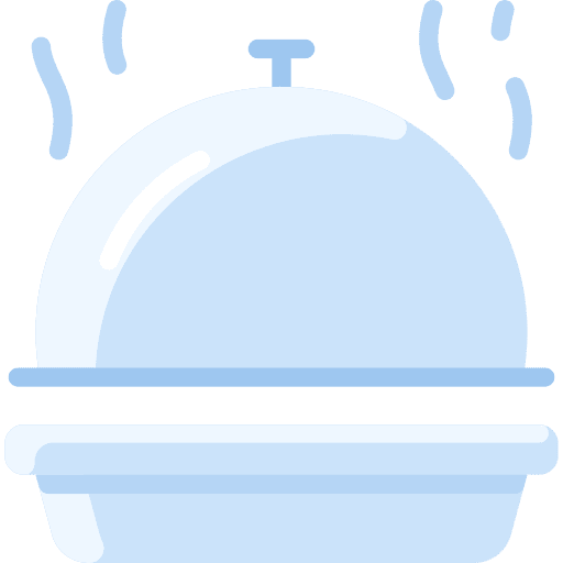 Food tray cloche cover dinner icon