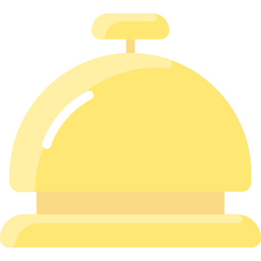 Reception bell ring holidays reception icon