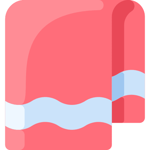 Towel bath fabric bathroom icon