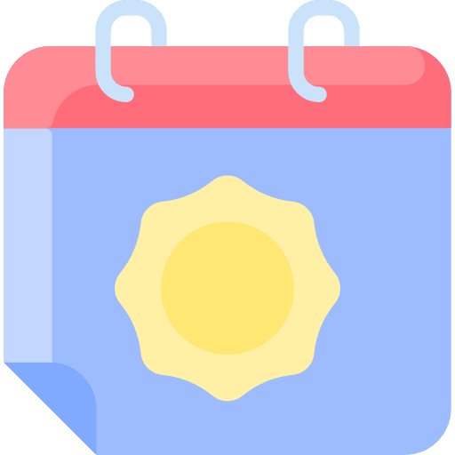 Calendar holidays summertime time and date icon Calendar holidays summertime time and date icon