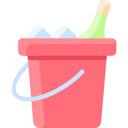 Ice bucket celebration alcohol food and restaurant icon Ice bucket celebration alcohol food and restaurant icon
