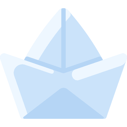 Paper boat fold art and design kid and baby icon Paper boat fold art and design kid and baby icon