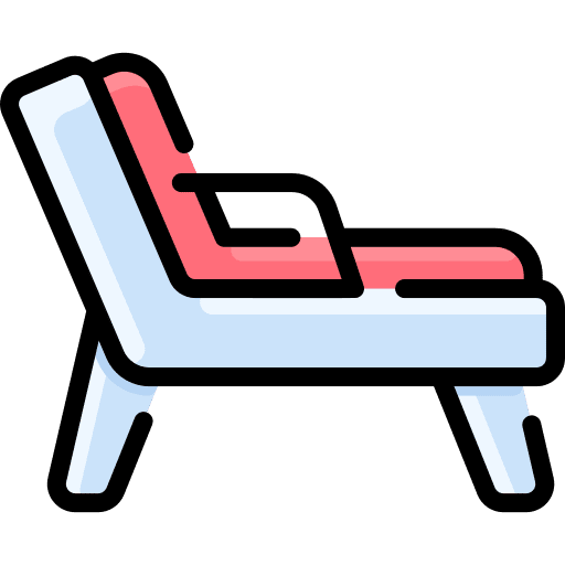 Beach chair sunbed lounge chair vacations icon