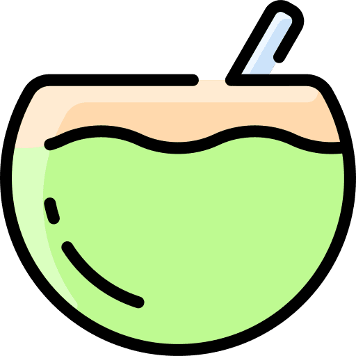 Coconut drink beverage cocktail holidays icon Coconut drink beverage cocktail holidays icon