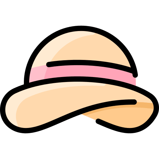 Sun hat sun protection fashion accessory icon Sun hat sun protection fashion accessory icon