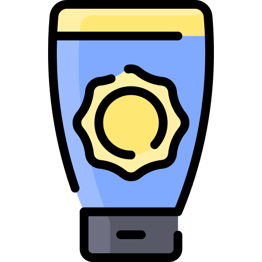 Sun cream sunblock beach vacation icon Sun cream sunblock beach vacation icon
