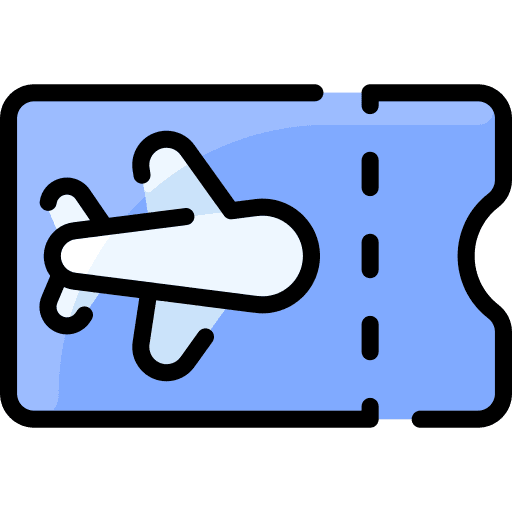 Ticket travel plane passage icon Ticket travel plane passage icon