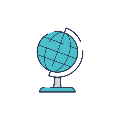 Globe knowledge geography globe icon
