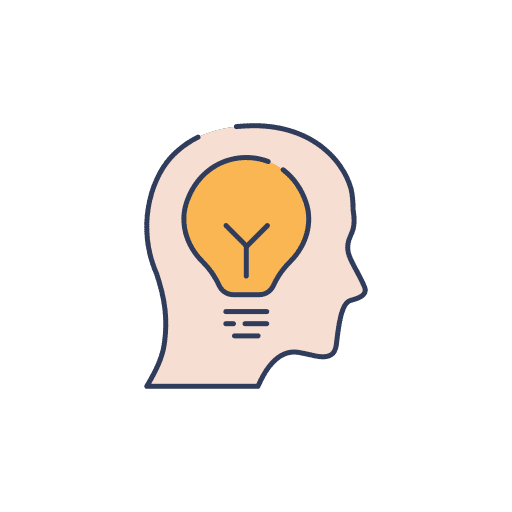 Idea bulb school think knowledge icon