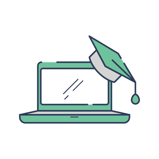 Online education elearning laptop knowledge icon