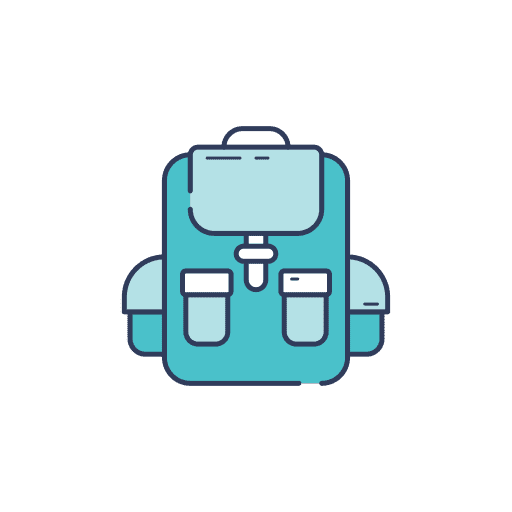 School bag knowledge school bag backpack icon