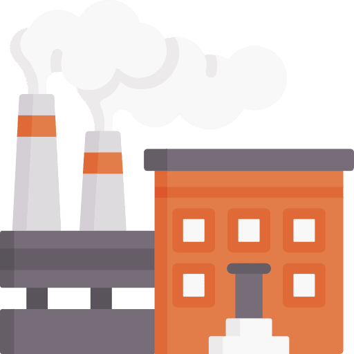Factory industry factory contamination icon