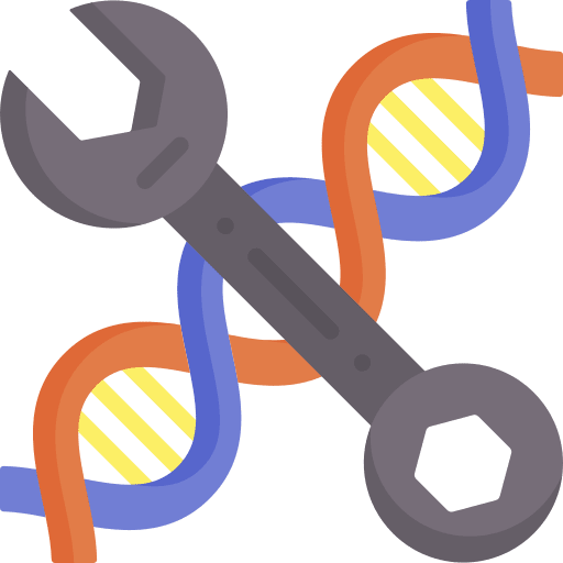 Genetic engineering biology genetic engineering spanner icon