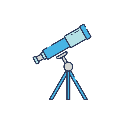 Telescope education miscellaneous observation icon Telescope education miscellaneous observation icon
