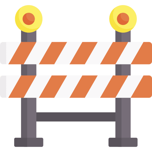 Traffic barrier warning sign traffic barrier signaling icon