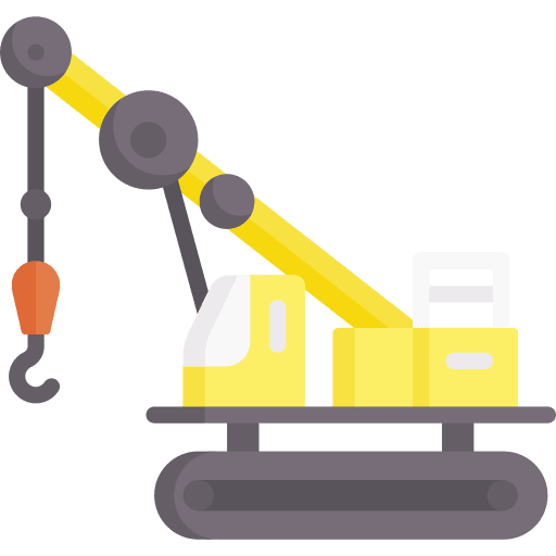 Crane truck construction and tools lift heavy vehicle icon Crane truck construction and tools lift heavy vehicle icon