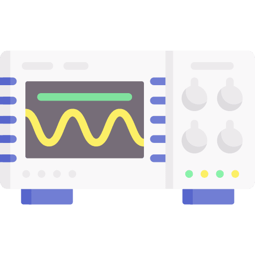 Oscilloscope electronics physics amplifier icon Oscilloscope electronics physics amplifier icon